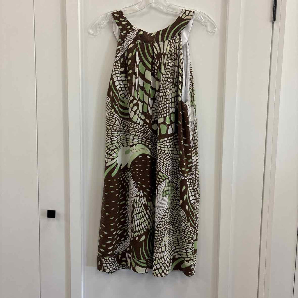 Mesmerize Size L Brown & Green Dress