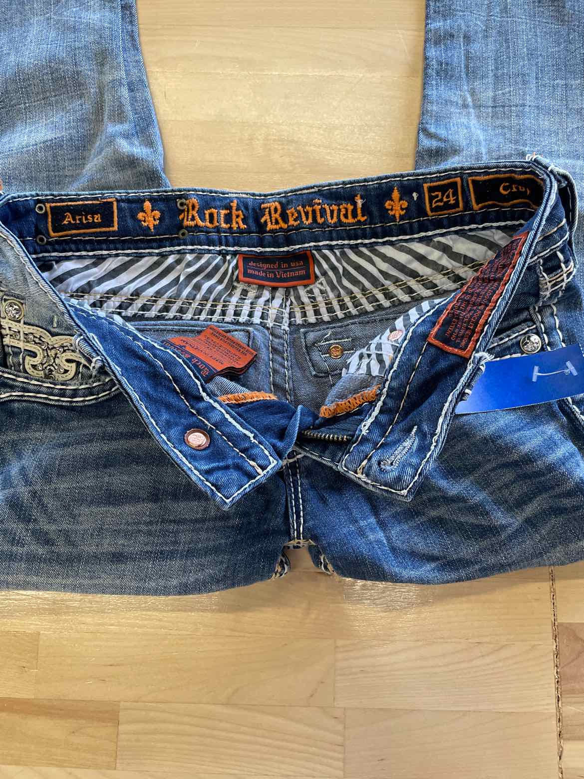 Rock Revival Size 24 Blue Jeans