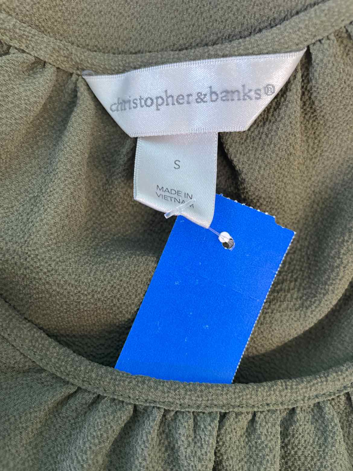 Christopher & Banks Size S Dark Green Blouse