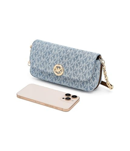 Michael Kors Nolita Small Logo Jacquard Denim Crossbody Bag