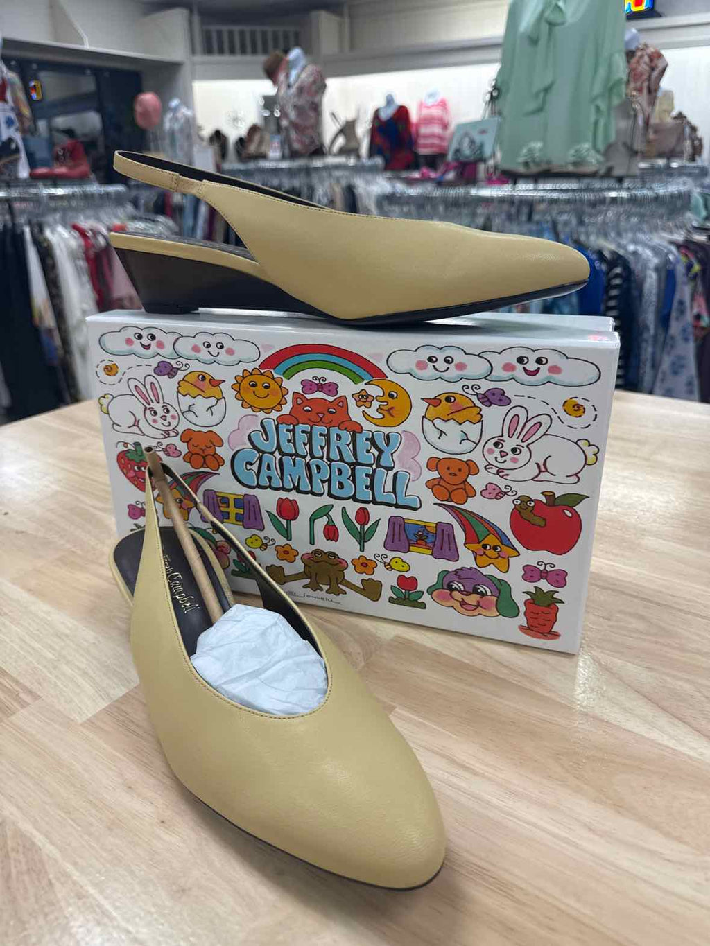 Jeffrey Campbell Size 10 Yellow Snoop Leather Slingbacks