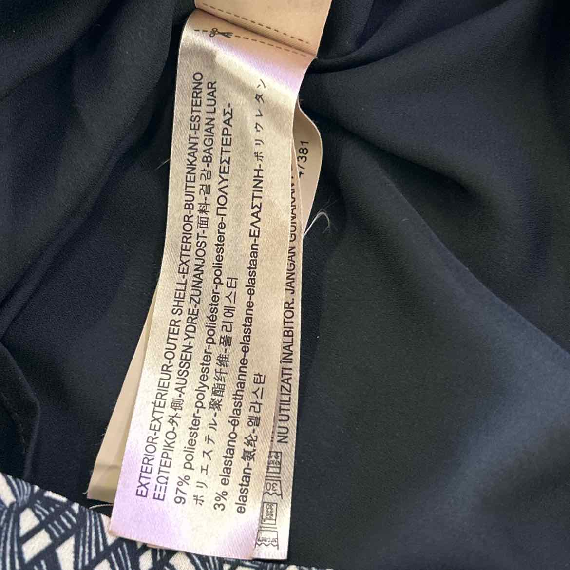 Massimo Dutti Size 6 black/cream Preloved Dress