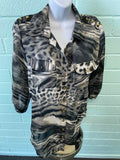 Sunny Leigh Size S Gray & black Blouse