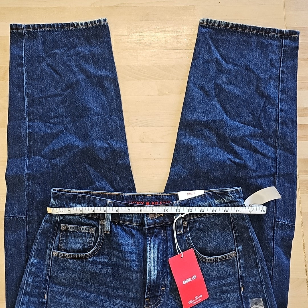 Lucky Brand Women's High-Rise Barrel-Leg Jeans - Obsidian Blue