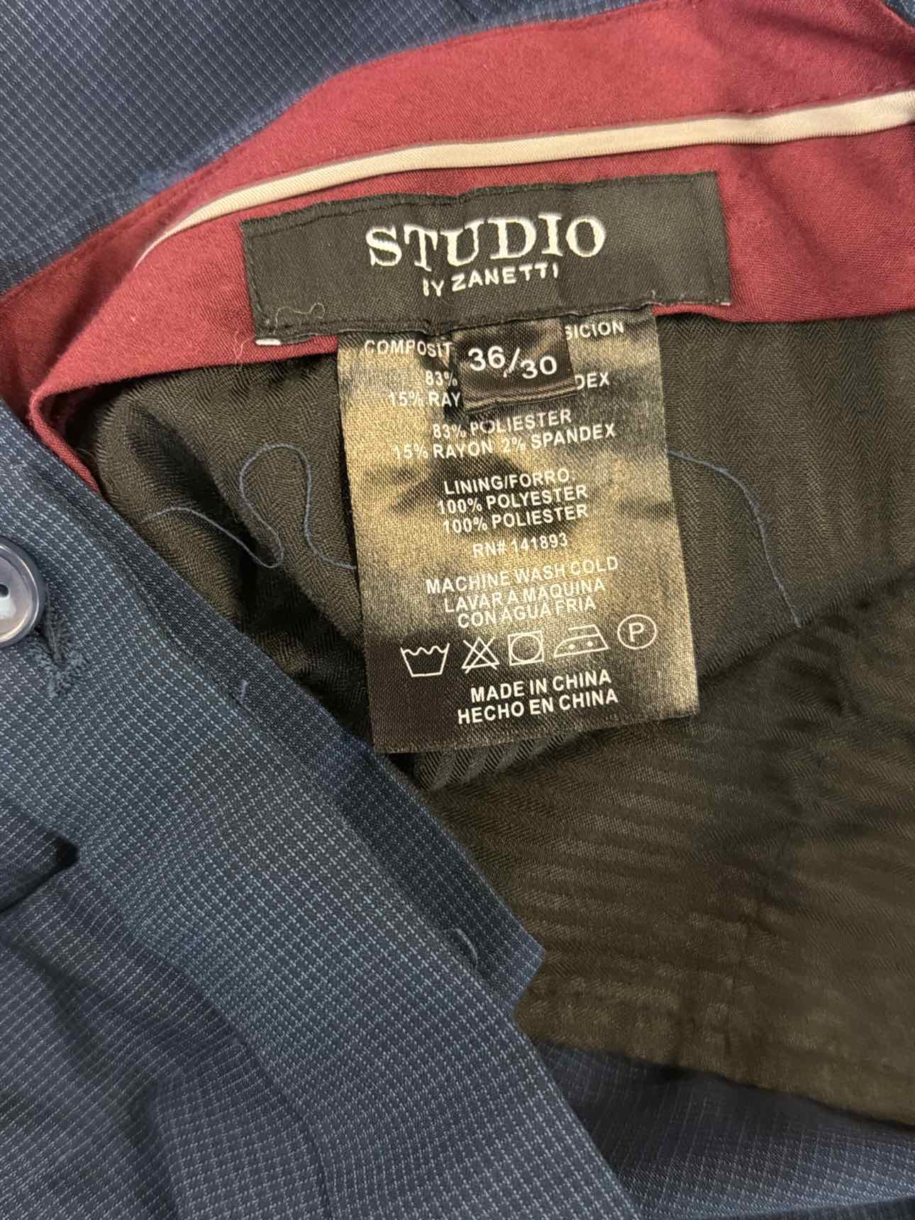 Studio 1 Size 34x32 Navy MENS Pants
