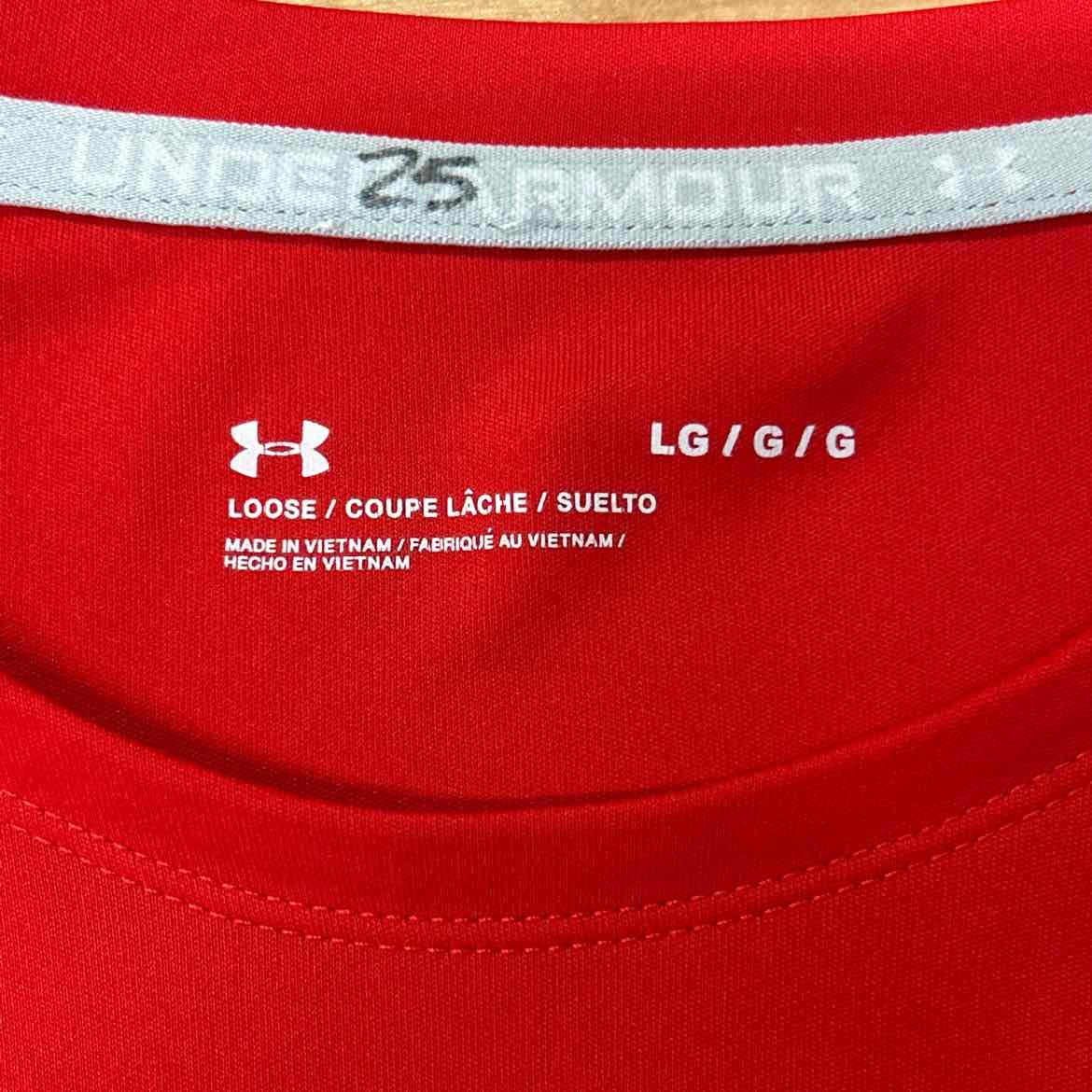 Under Armour Size L Red MENS Athletic Long Sleeve