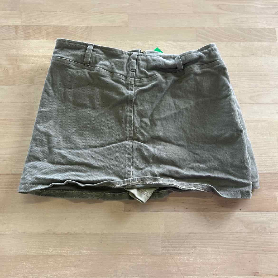 French Kiss Size M Green Denim Preloved Skirt
