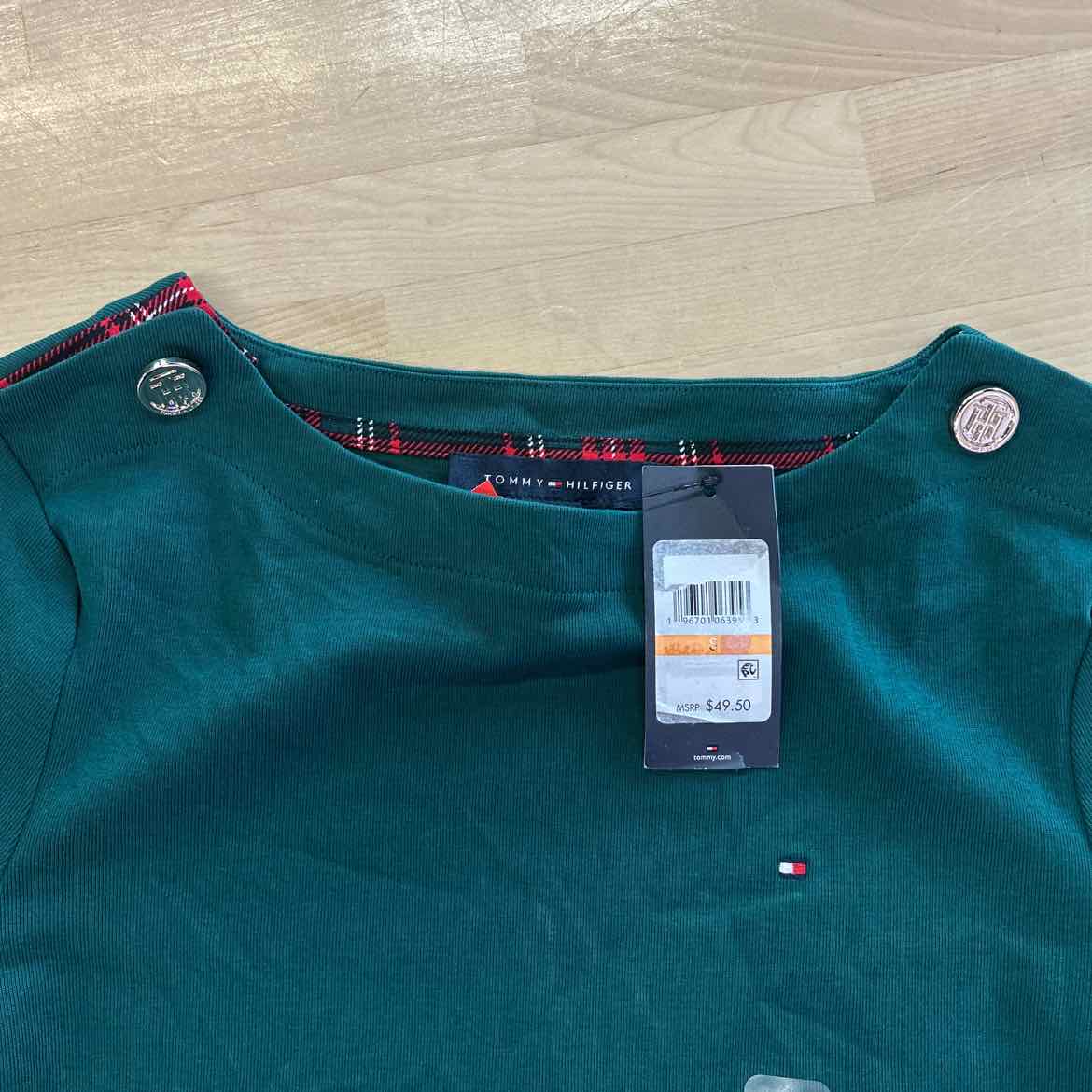 Tommy Hilfiger Size S Green New Long Sleeve