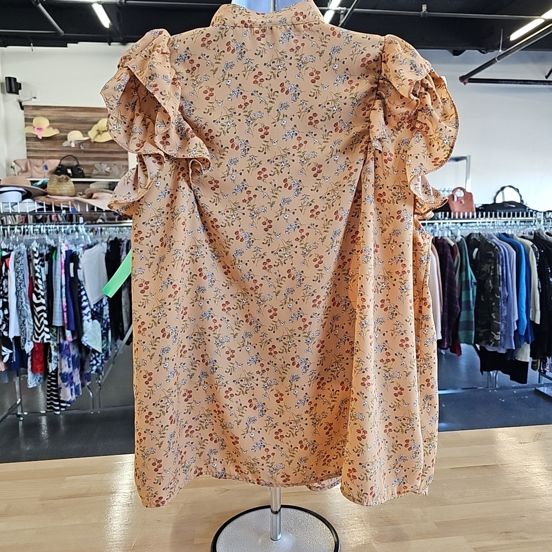 Sugar Lips Size L Black Blouse