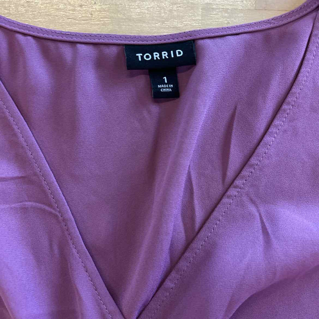 Torrid Size 1X Purple Preloved Blouse