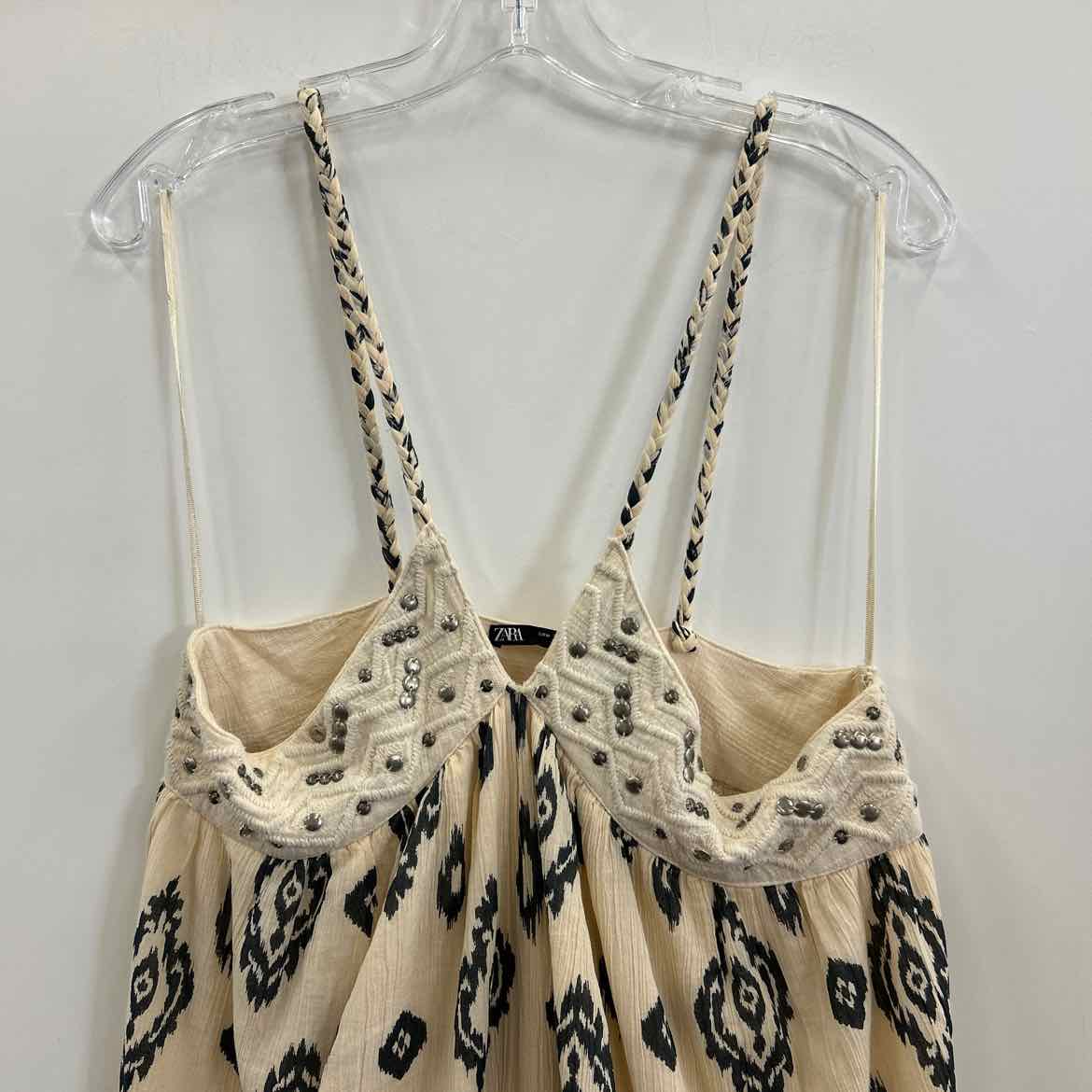 zara Size M Cream Preloved Dress