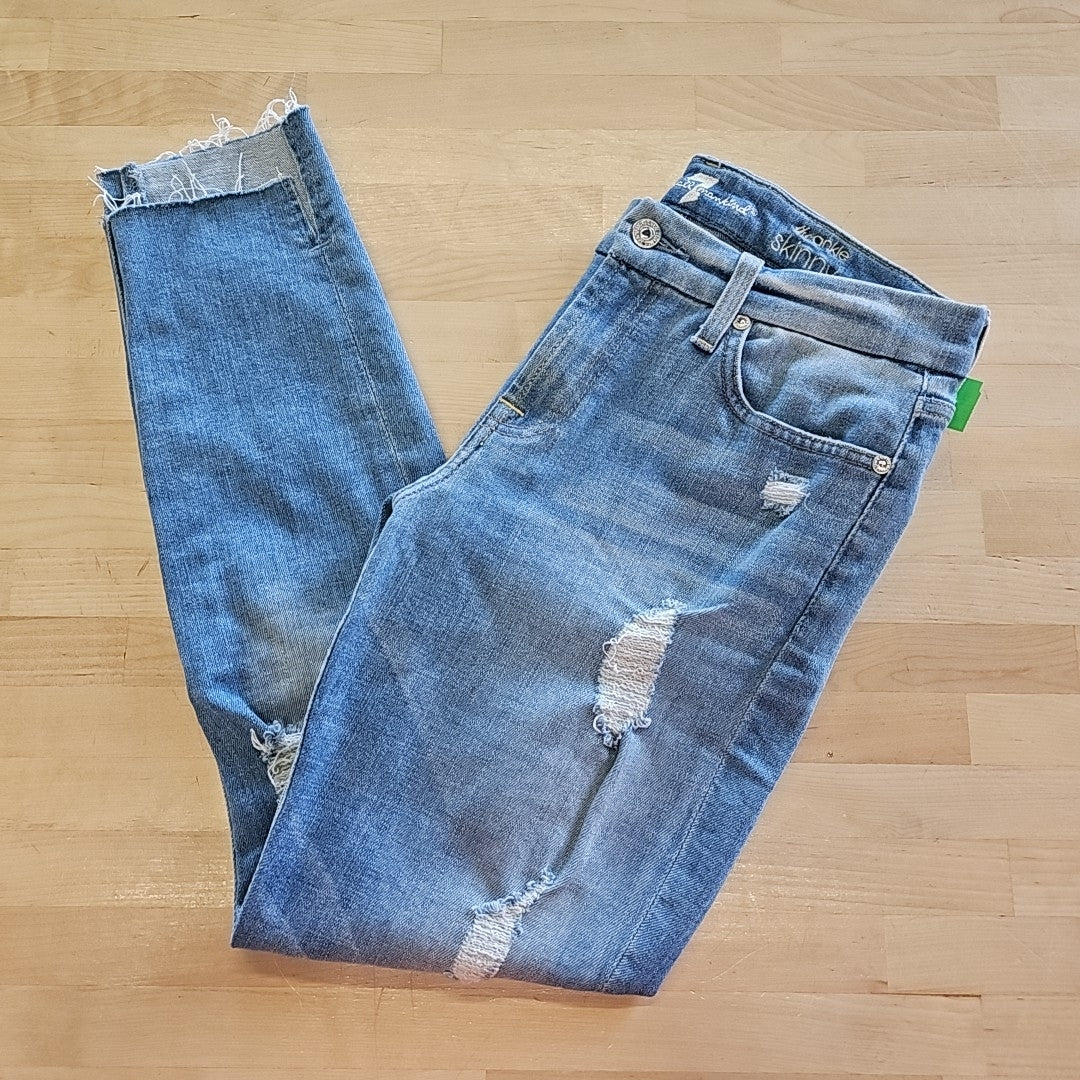 7 for all mankind Size 28 Blue Denim Preloved Jeans