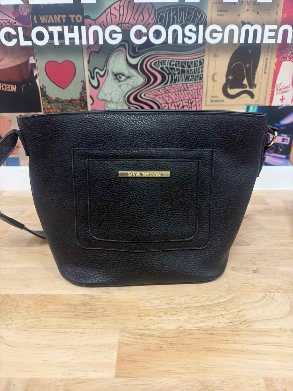 Steve Madden Black Vegan Purse