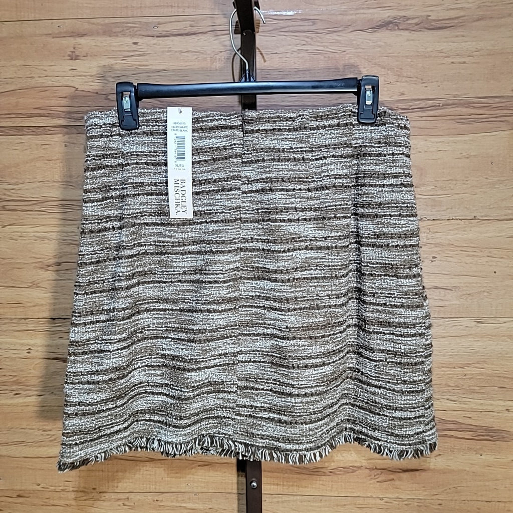 Badgley Mischka Size XL Brown Skirt NWT