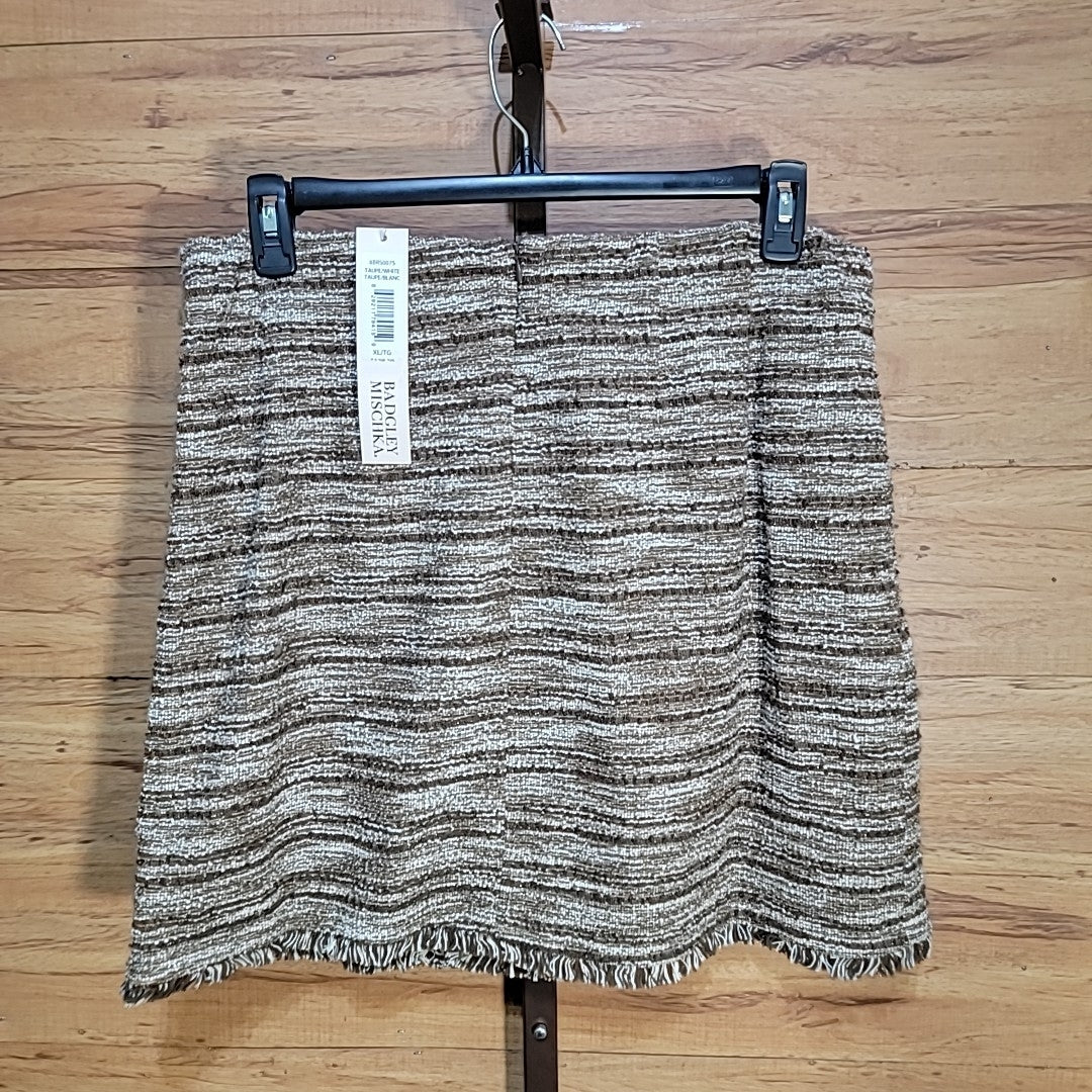 Badgley Mischka Size XL Brown Skirt NWT