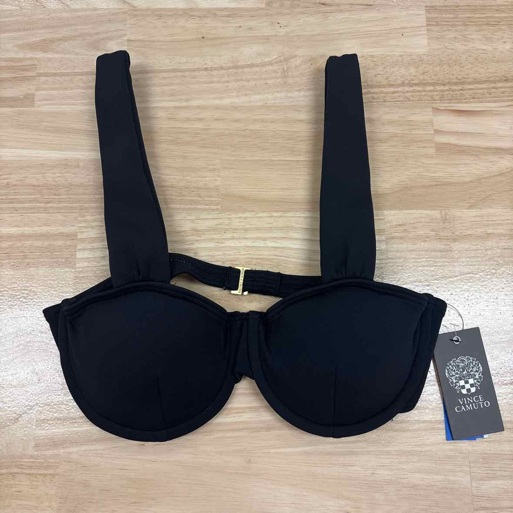 Vince Camuto Size L Underwire Bikini Top - Black