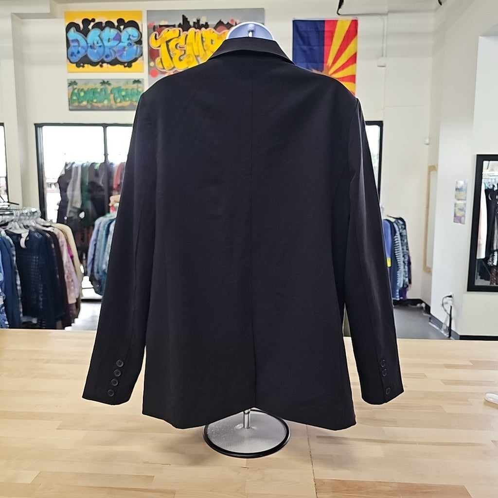 JONES NY Womens Black Stretch Wear to Work Blazer Jacket L