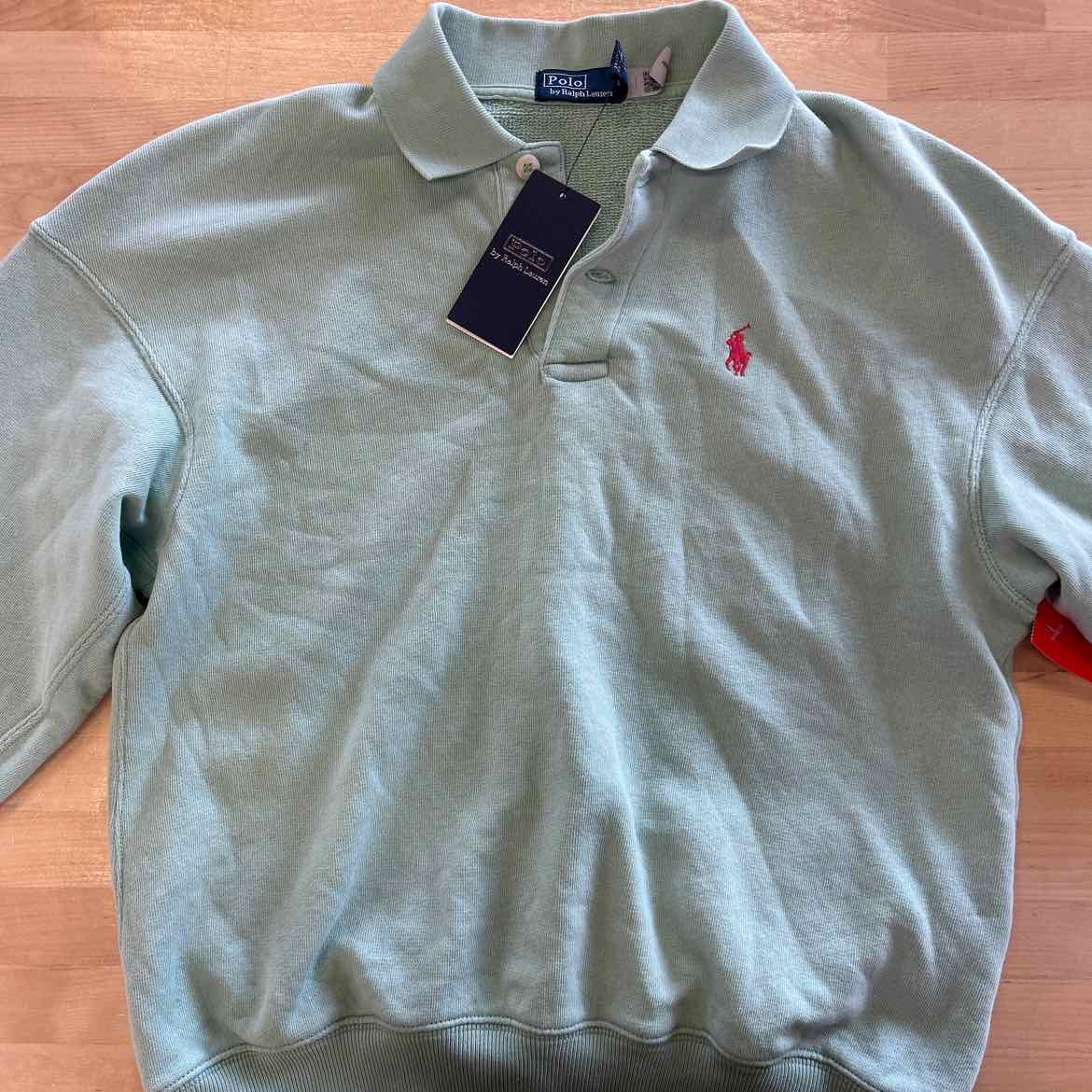 Polo Ralph Lauren Women's Lightweight Fleece Quarter-Button Polo Sweatshirt XXS