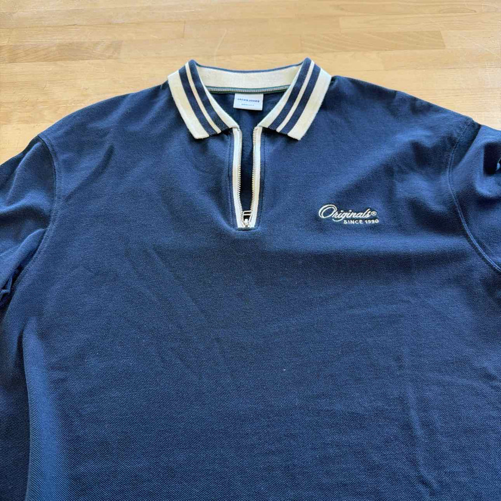 Jack & Jones Size M Blue Preloved MENS Polo