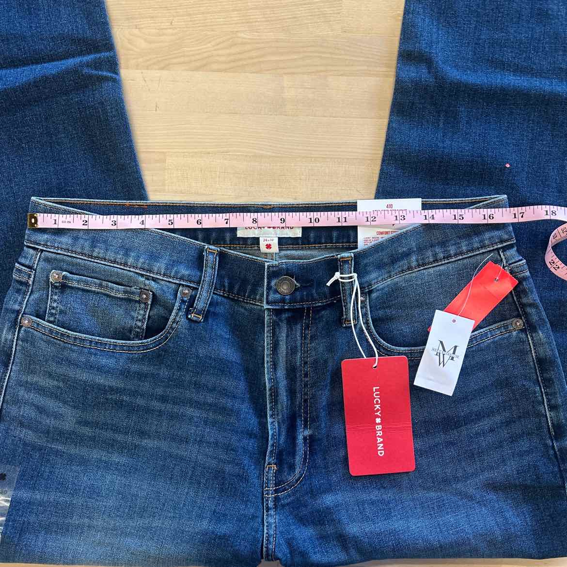 Lucky Brand Size 34x30 410 Athletic Straight Blue MENS Jeans NWT