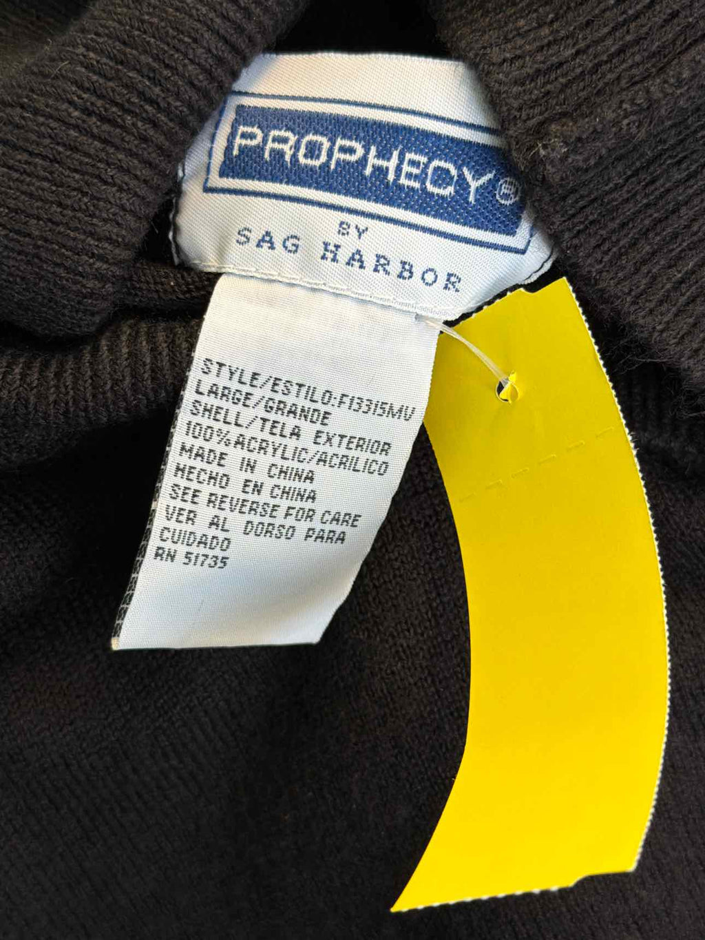 prophecy Size L Black Sweater