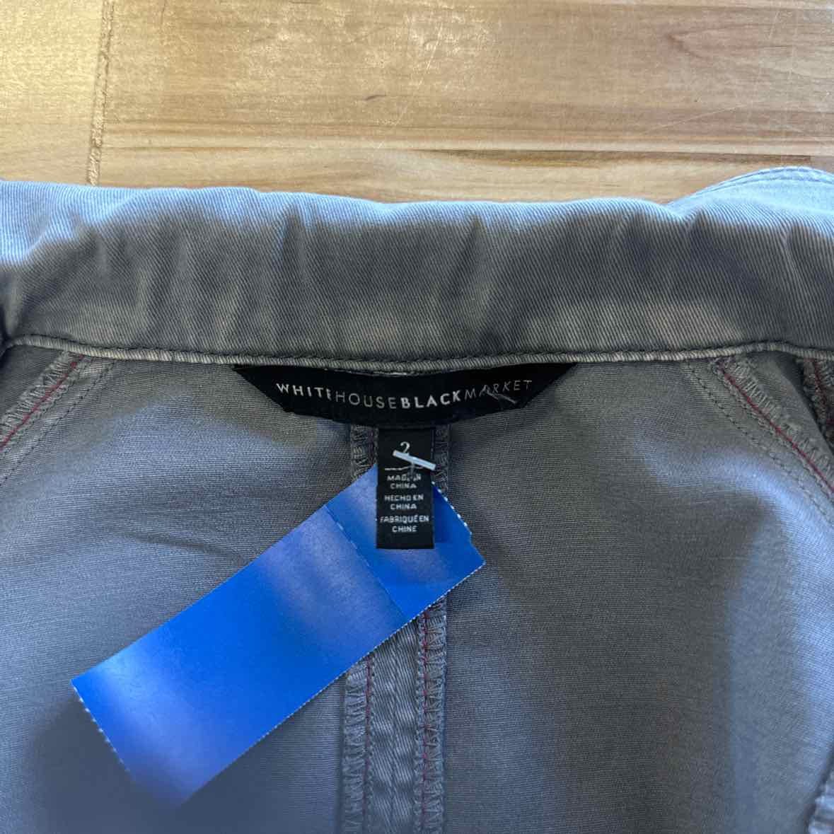 White House Black Market Size 2 Gray Jacket