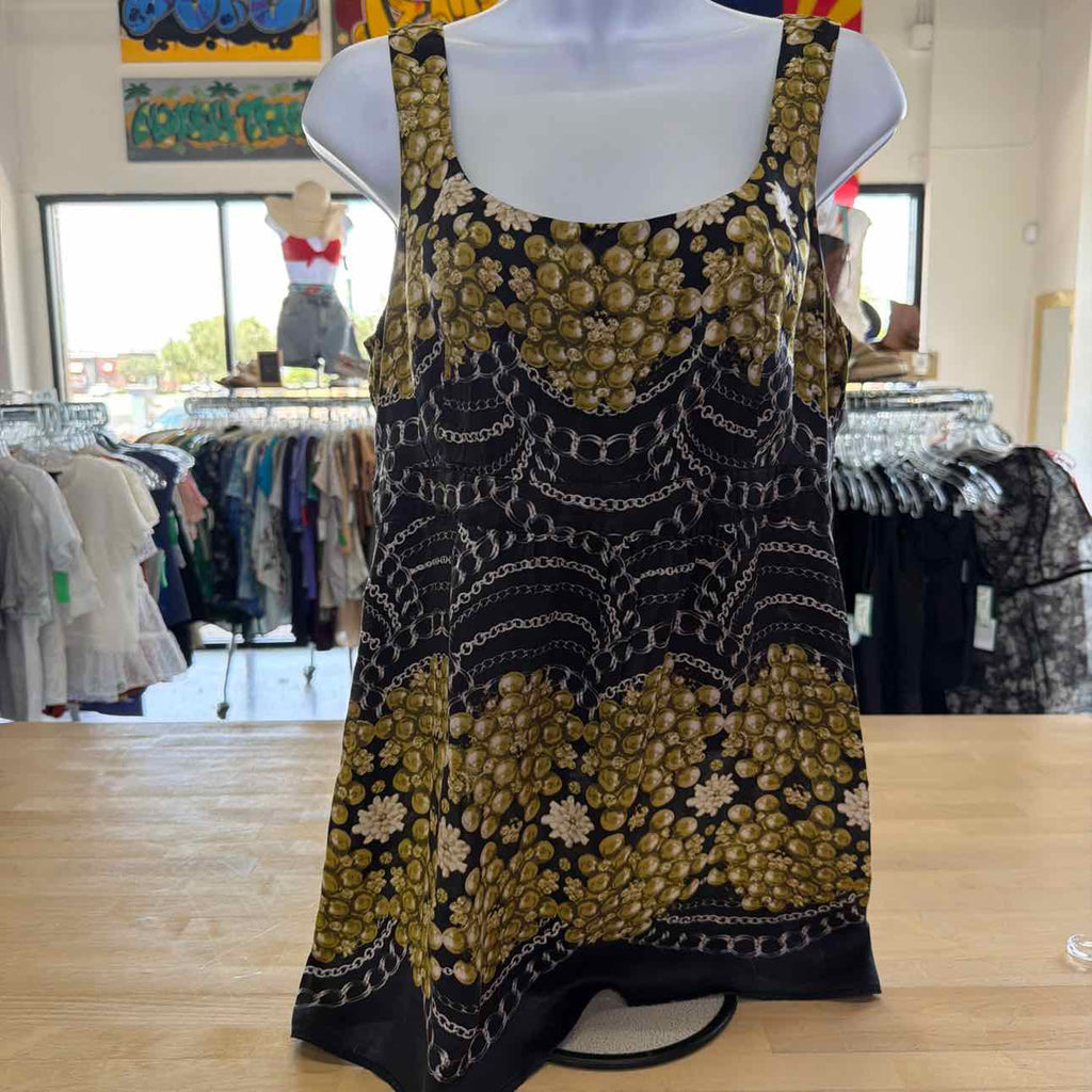 Cabi Size S Black Green Preloved Sleeveless