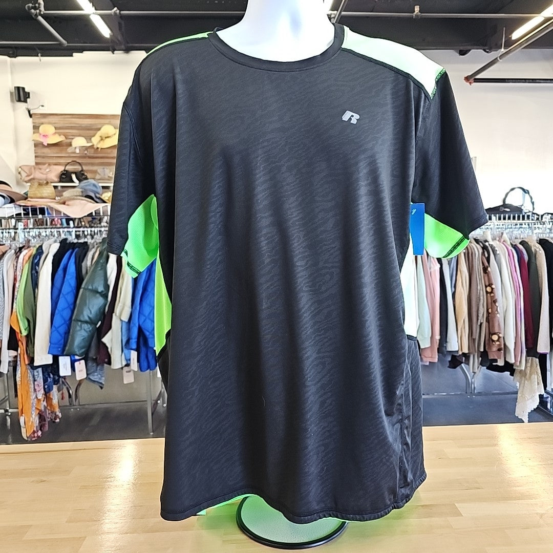 Russell Size 2XL Black MENS Athletic Tee
