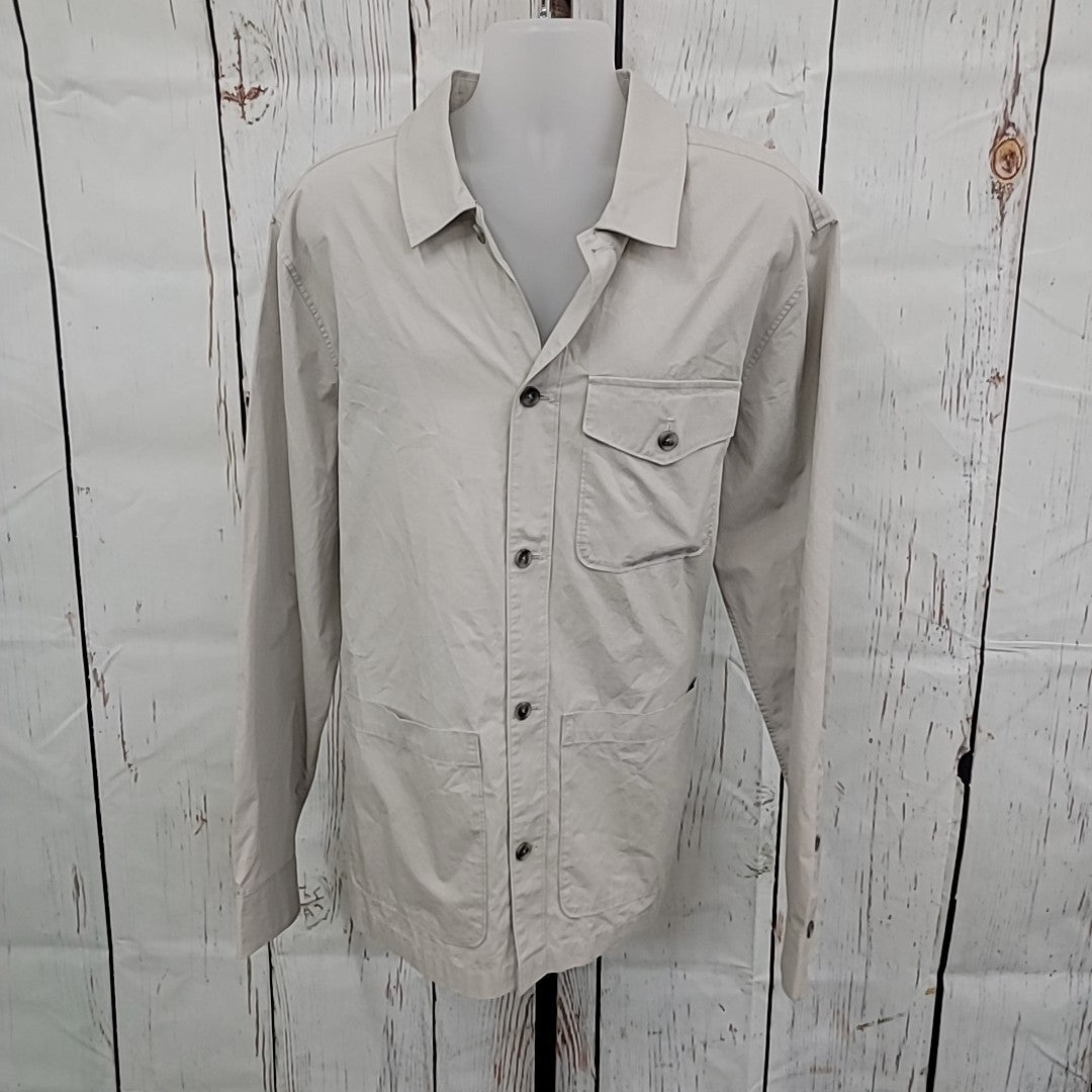 Michael Kors Size XXL Cotton Shirt Jacket - Grey