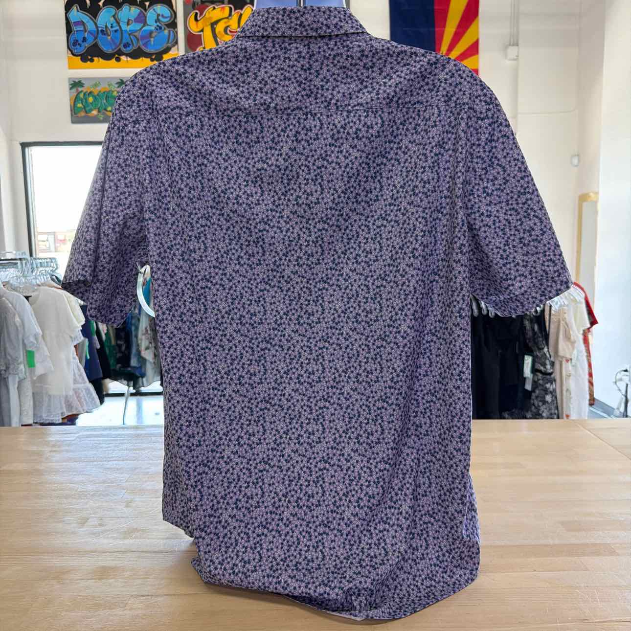 Mix&NY Size L Purple Preloved MENS Button Down Shirt