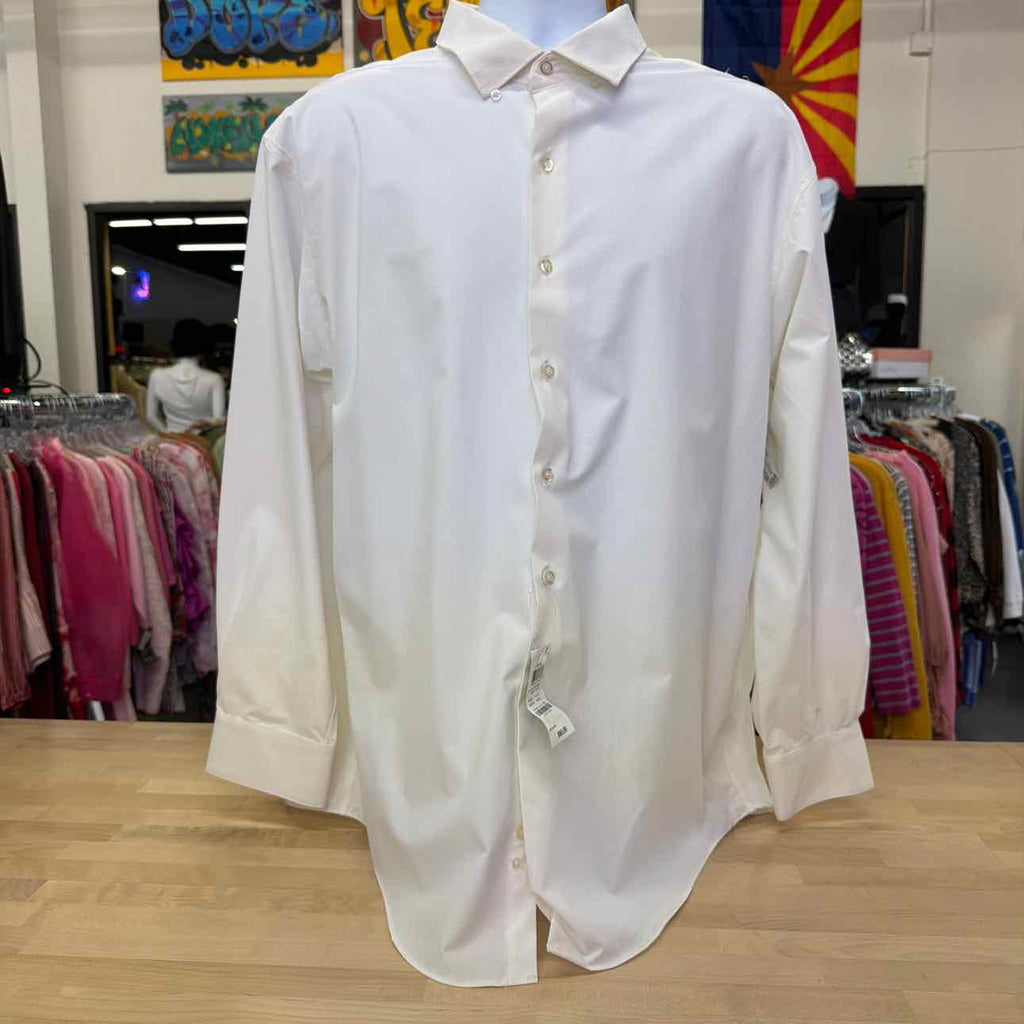 Alfani Mens Travel Ready Button Down Dress Shirt