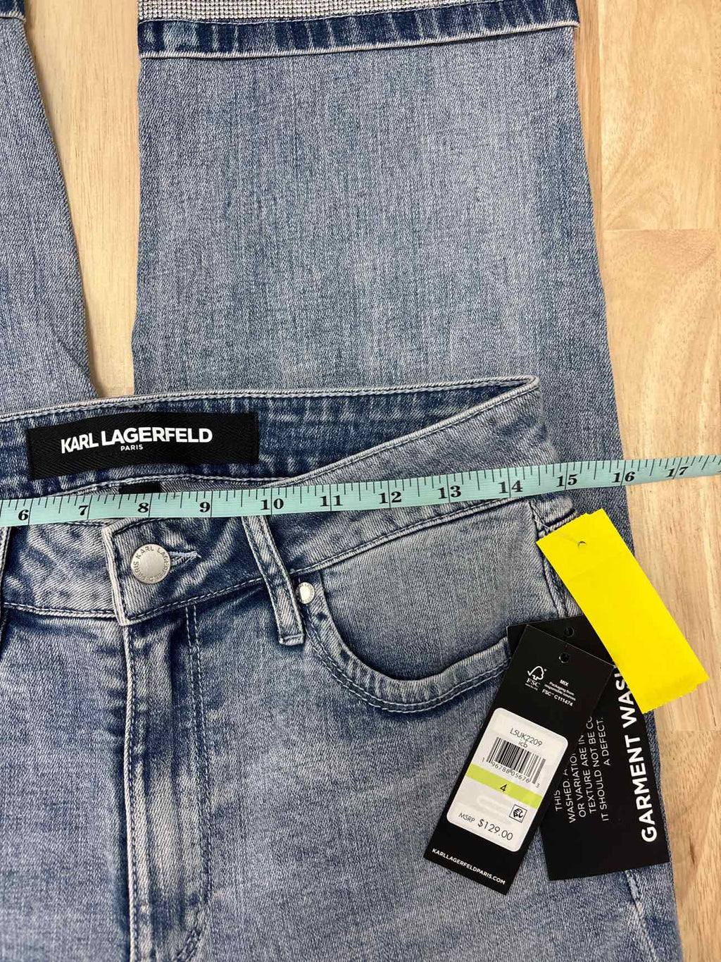 Karl Lagerfeld Size 4 Blue Denim New Jeans
