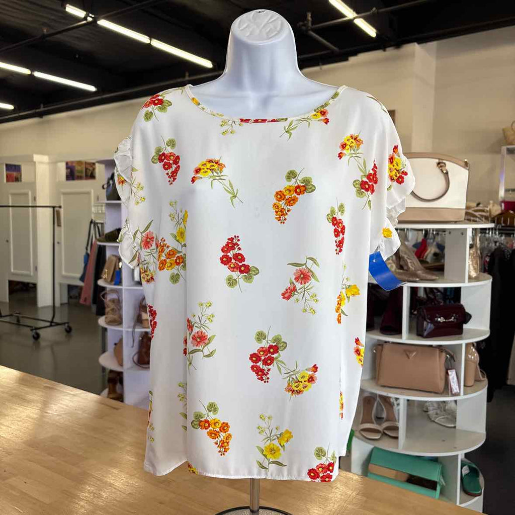 Loft Size XS White Preloved Blouse SS