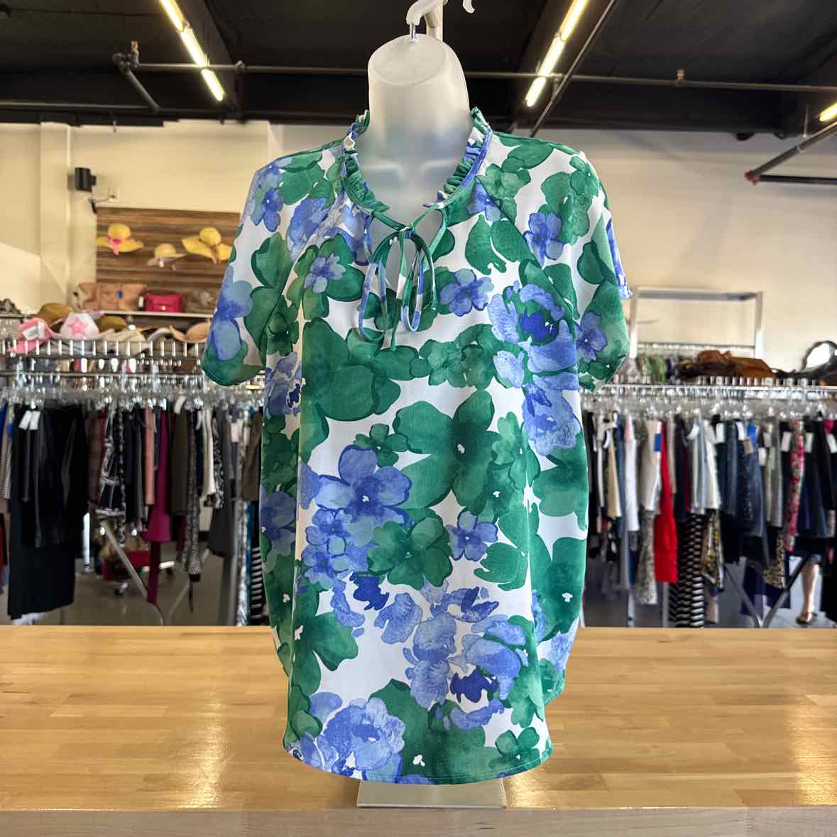 Croft&Barrow Size S Green Blouse