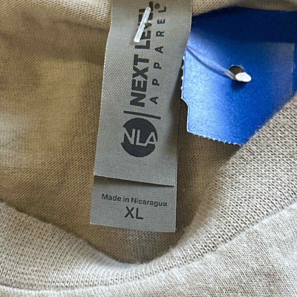 Next Level Size XL Gray MENS T-shirt