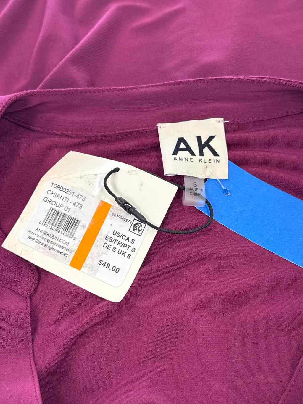 Anne Klein Size S Plum New Knit Top