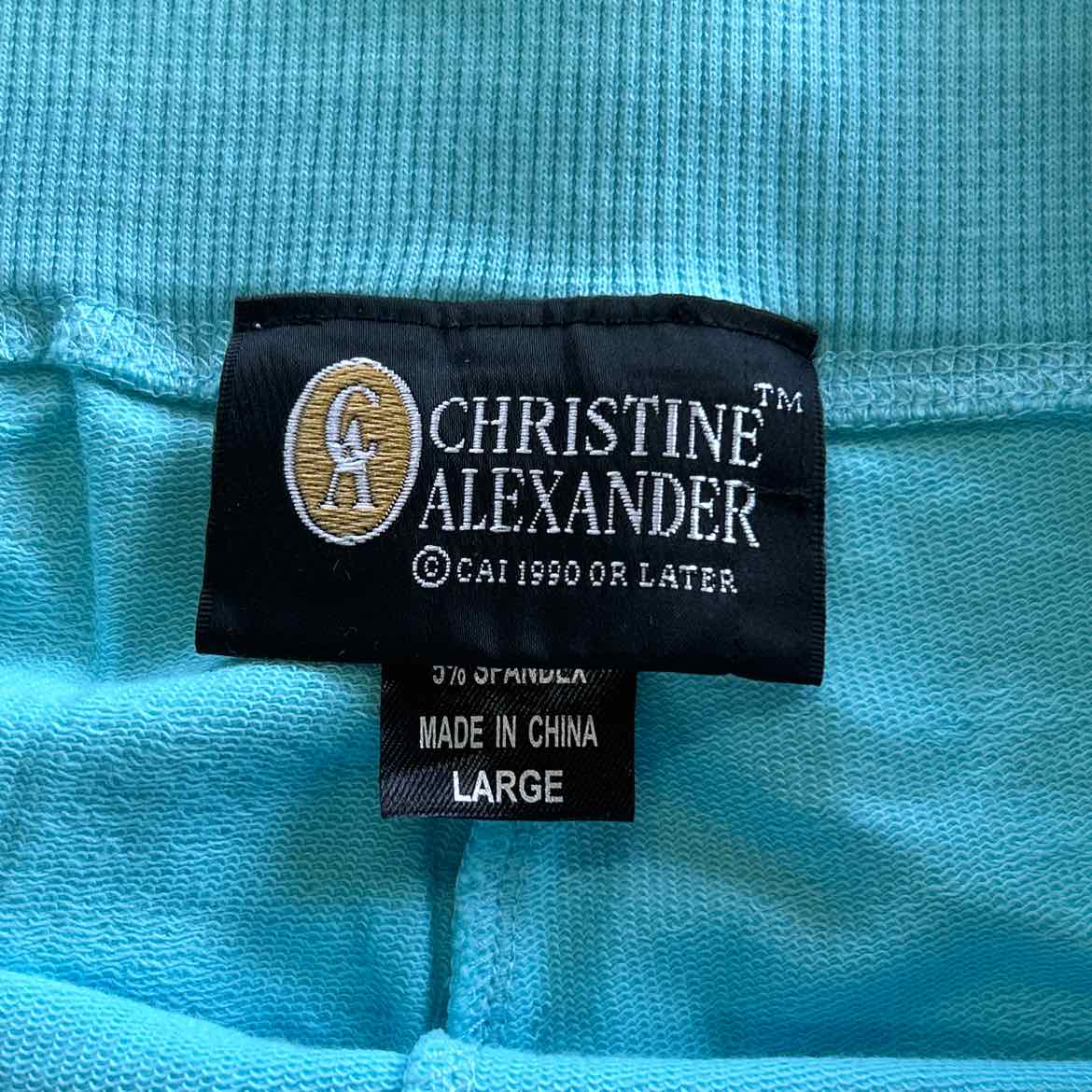 Christine Alexander Size L Blue Sweatpants