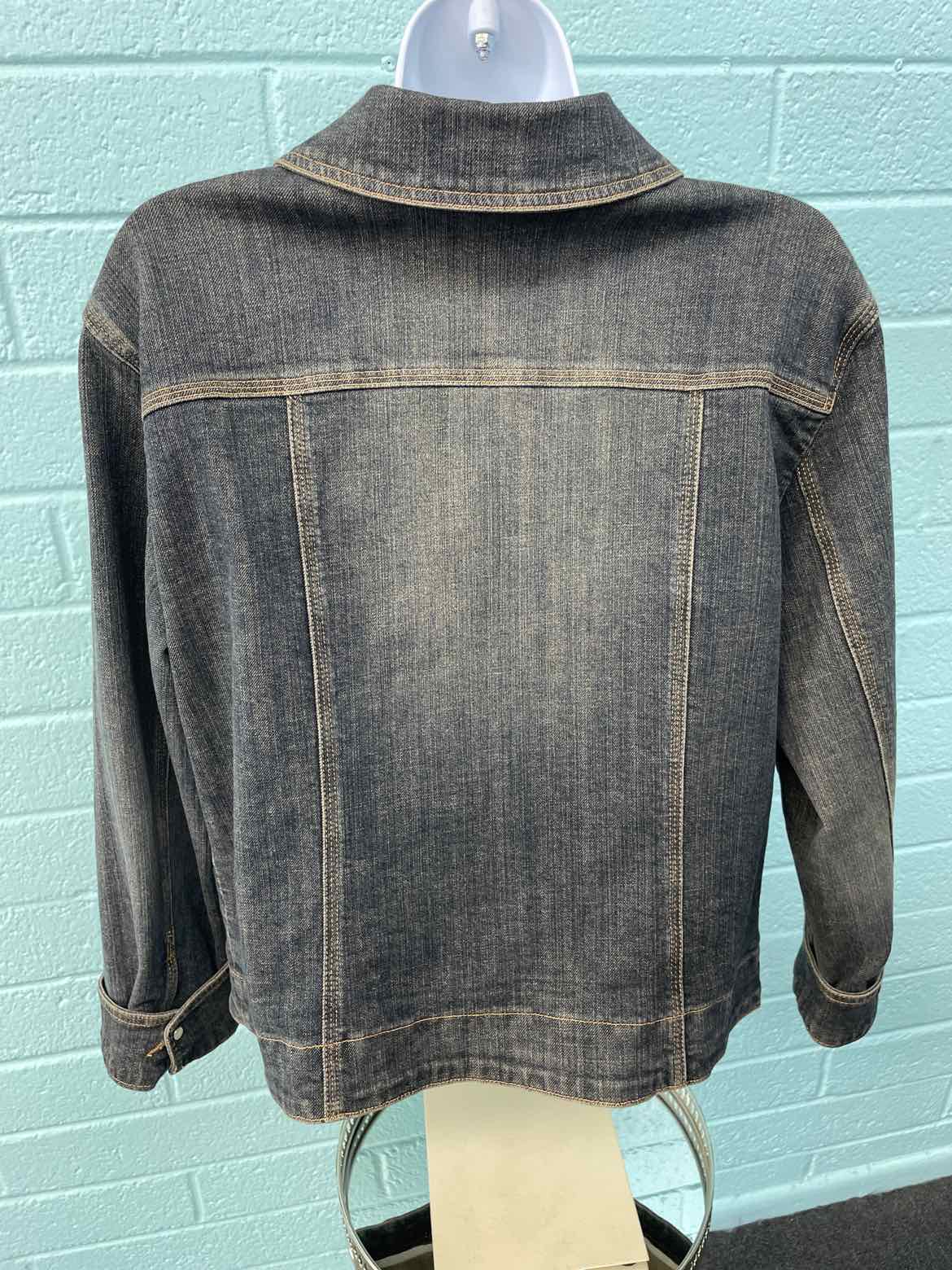 Chico's Size 1 Blue Denim Jacket