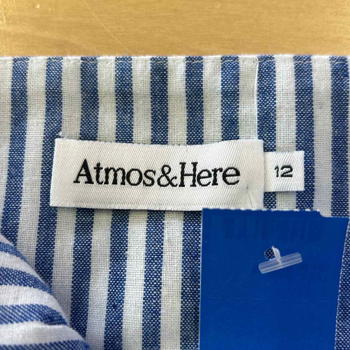 Atmos&Here Size 12 Blue & White Preloved Dress