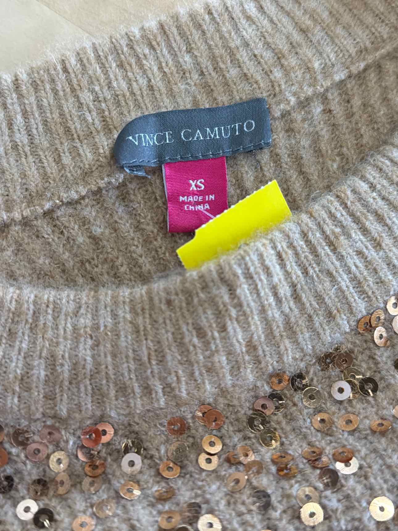 Vince Camuto Size XS Beige Sweater