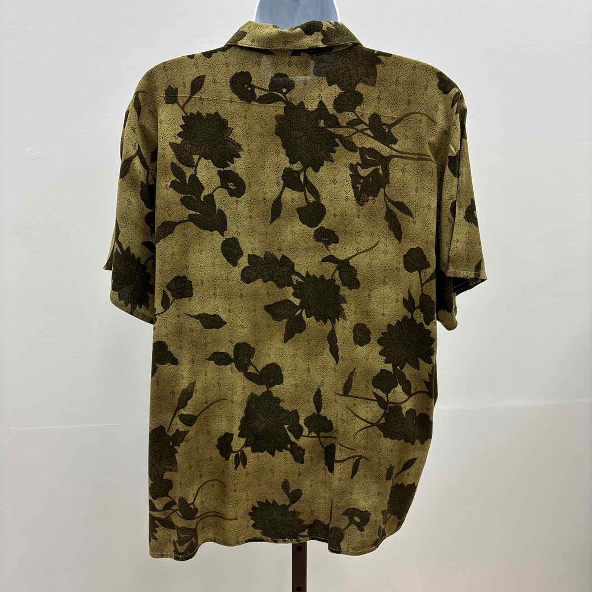 california kush Size XL Green Rayon Preloved Blouse SS