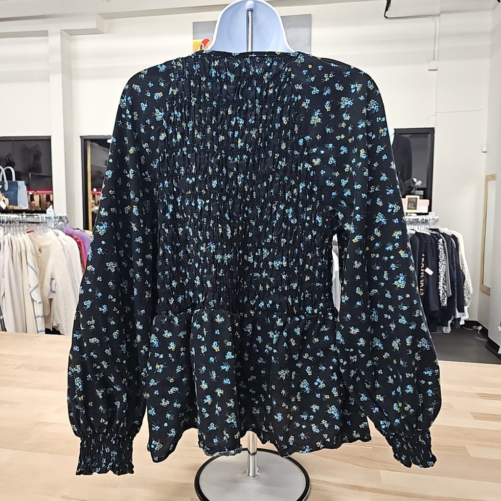 Ava Viv Size 14 Black Blouse