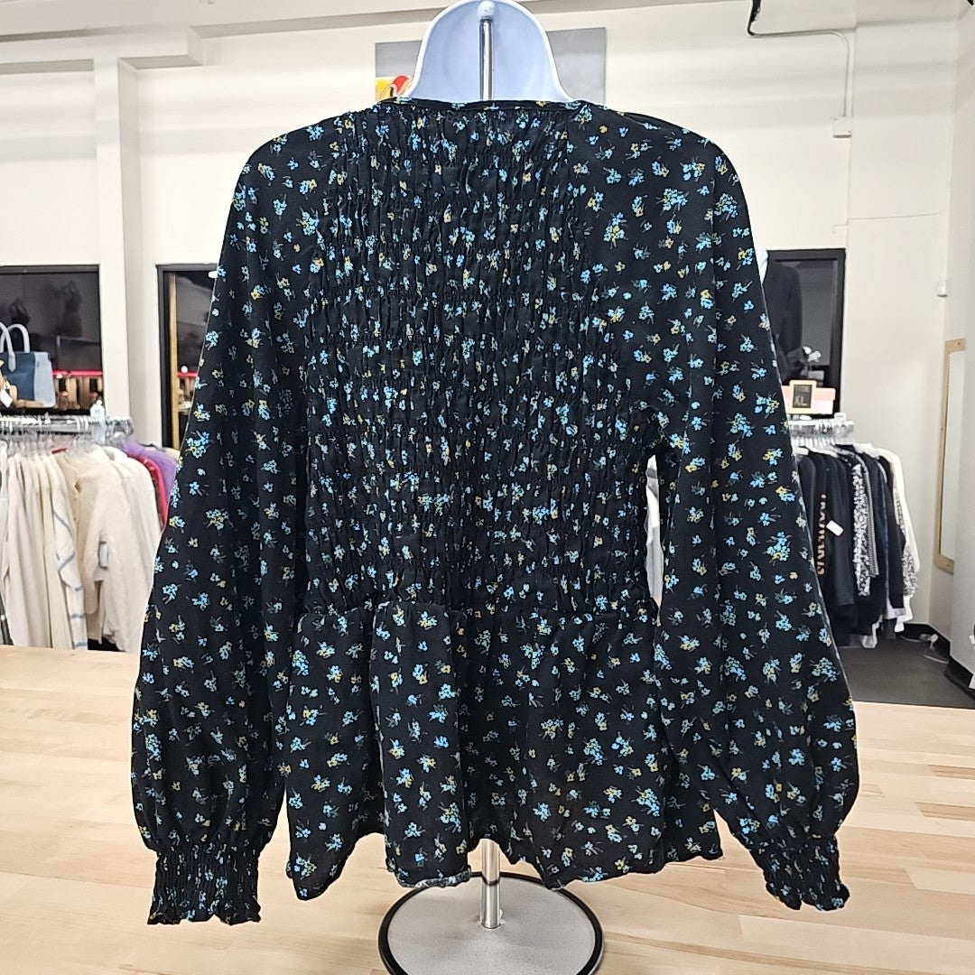 Ava Viv Size 14 Black Blouse