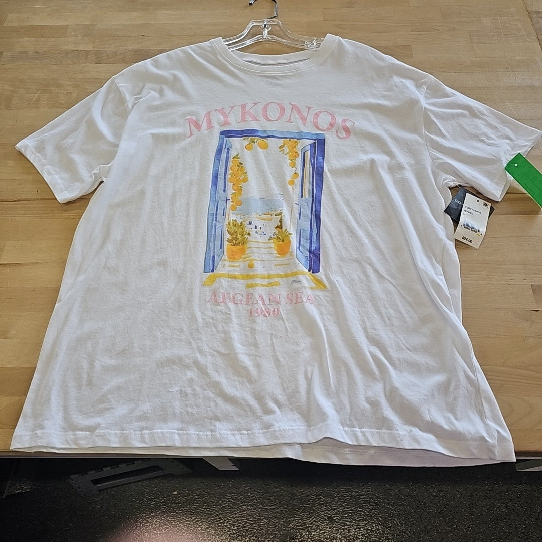 Grayson Threads, the Label Juniors' Mykonos Relaxed Graphic T-Shirt - White