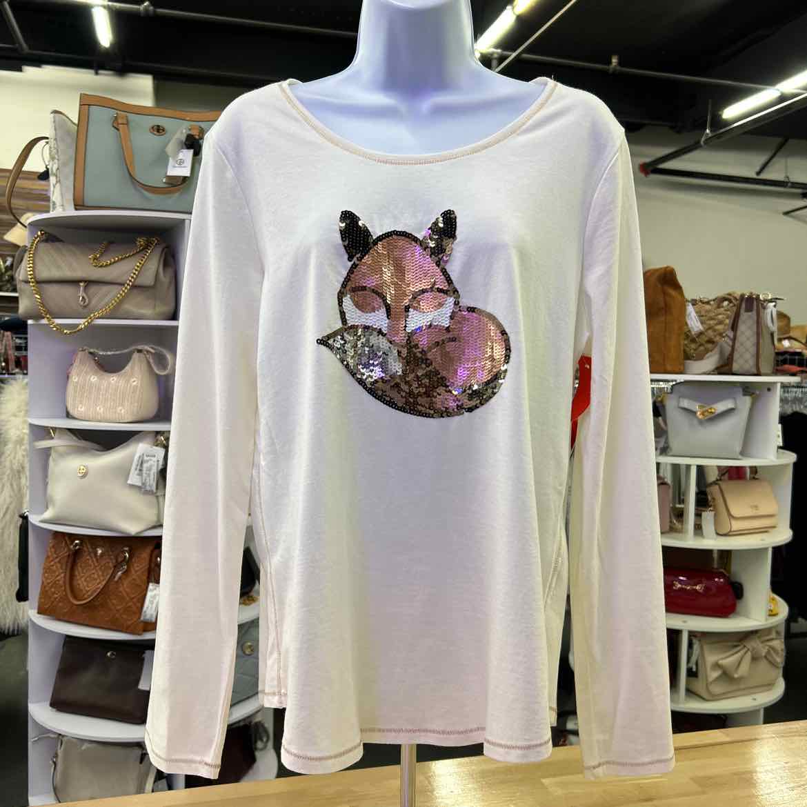 zenergy Size 1 Beige Sequined Preloved Longsleeve