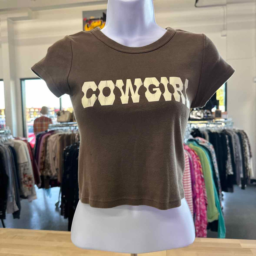 John Galt Size M Brown T-shirt