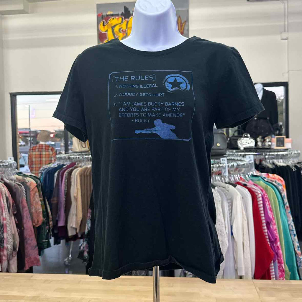 Marvel Size M Black T-shirt