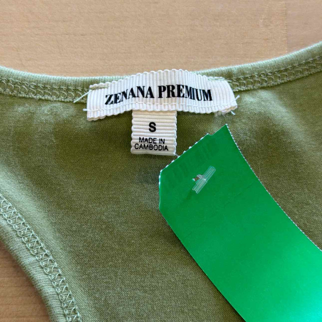 Zenana Premium Size S Green Preloved Bodysuit
