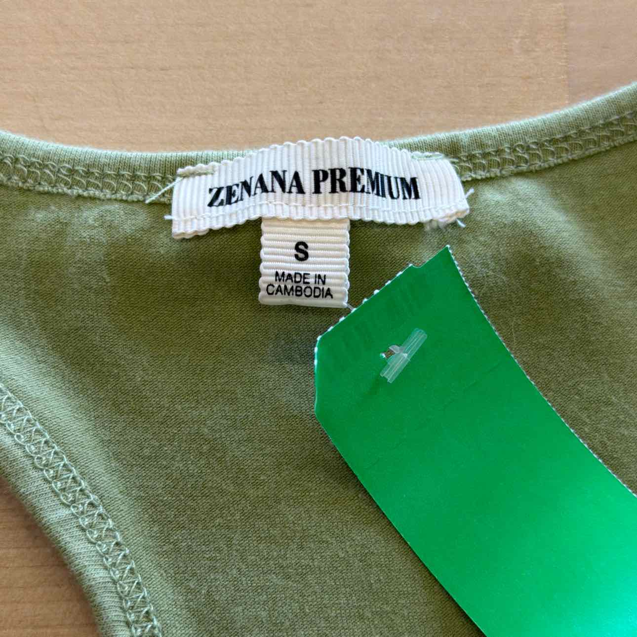 Zenana Premium Size S Green Preloved Bodysuit