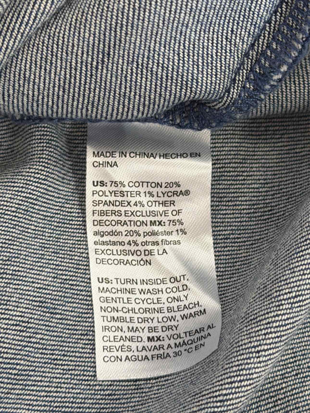 Chico's Size 2 Blue Denim Preloved Jacket